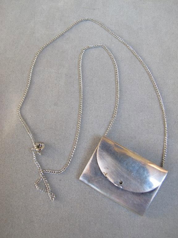 TWO STERLING PILL BOX PENDANTS:: Provenance: From a fine Buckhead home