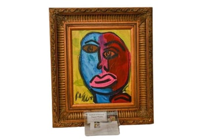 BHA424 Peter Robert Keil  "The Artist" Acrylic on Canvas