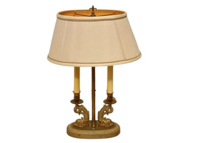 BHA375 Vintage Bronze Bouillotte Table Lamp