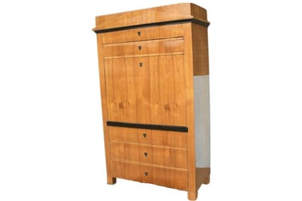 BHA376  Antique Biedermeir Secretaire Abbatant, circa 1830's