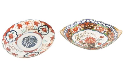 BHA666 Two (2), Imari Pattern Dishes