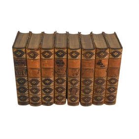 BHA776 Set of Eight (8) Leather Bound Volumes "History of France"