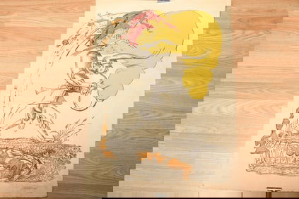 GDC184 Salvador Dali "Hunchback Man Feeding Alligator with Bagpipe"