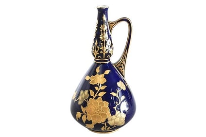 BHA756 Royal Crown Derby Cobalt Blue Miniature Ewer