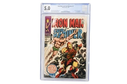 BHA747 Marvel Iron Man and Sub-Mariner #1 Comic Book. Graded 5.0