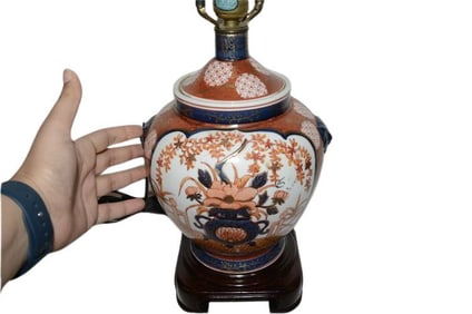 BHA565 Vintage Imari Vase Lamp