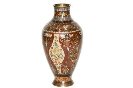 BHA628 Vintage Cloisonne Vase