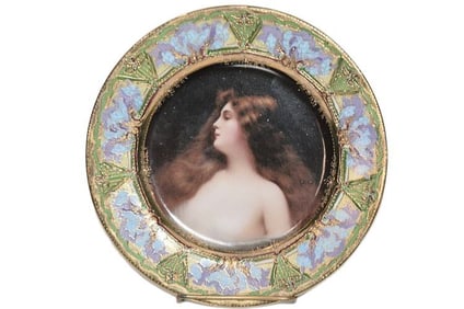 BHA506 Royal Vienna Portrait Plate Signed Wagner