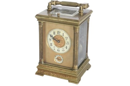 BHA662 19th Cent French Carriage Clock By Harris and Sharper