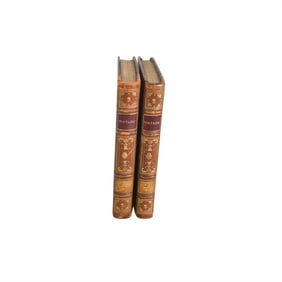 BHA802 Two (2) Leather Bound Volumes Oeuvres Choisies de Voltaire Books