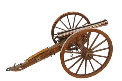 GXG195 Model Cannon Polished Steel and Wood