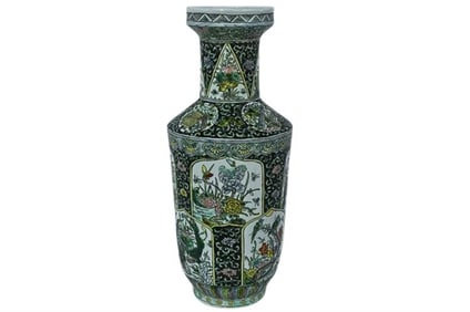 GXG193 Chinese Famille Vert Porcelain Vase