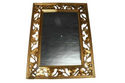 BHA875 Vintage Italian Gilt Framed Carved Wood Mirror