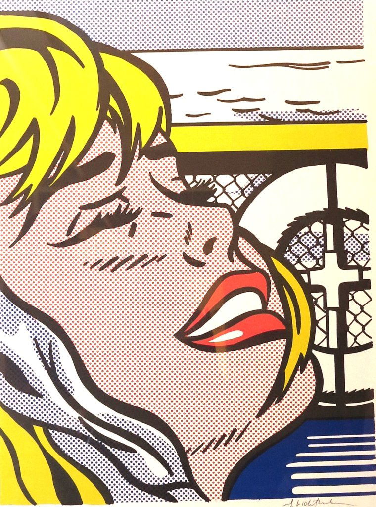 LICHTENSTEIN, ROY (1923-1997, AMERICAN):: Offset colored lithograph on white wove paper. Titled: "Shipboard Girl". Edition of unknown size, 1965, with full margins. Signed lower right in pencil Roy Lichtenstein. Fine impression with vivid col