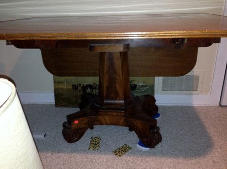 EMPIRE MAHOGANY DROP LEAF TABLE:: EMPIRE MAHOGANY DROP LEAF TABLE: