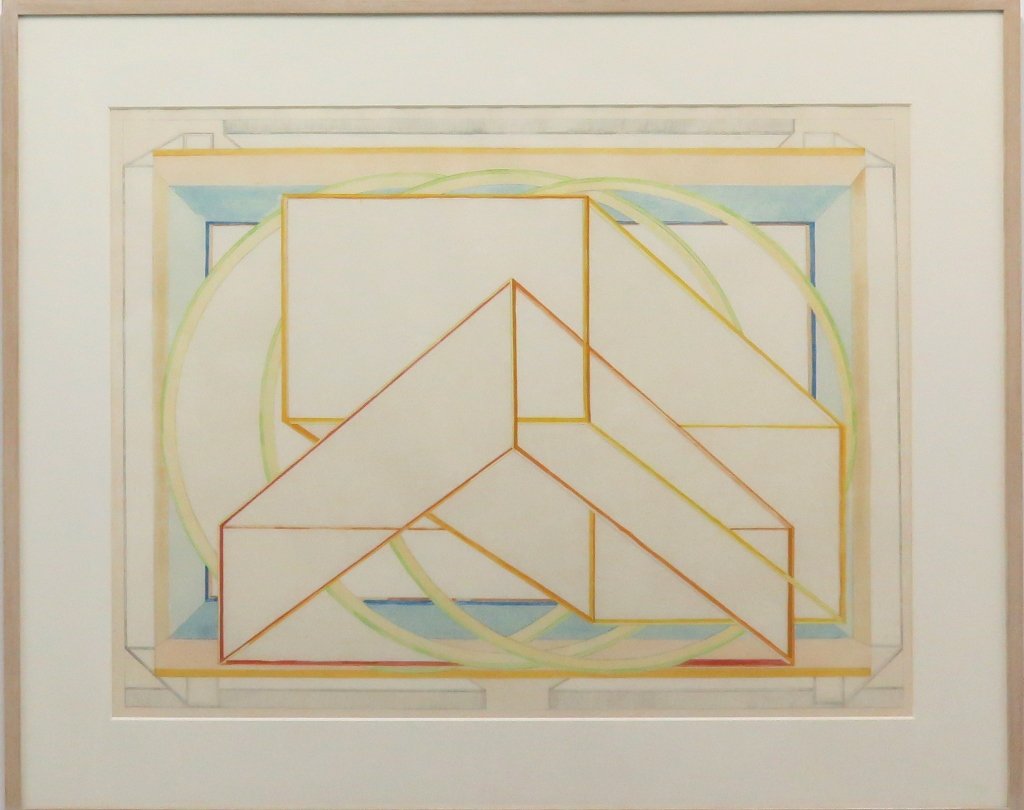 HELD, AL (1928-2005, American): Colored woodcut on paper. Titled: "Kyoto-Wa". Unsigned. 1985. Bears label on verso. Custom framed. Measures: 27" H x 40" W PROVENANCE: An extensive collection of artwork from a prominent northeast Ame