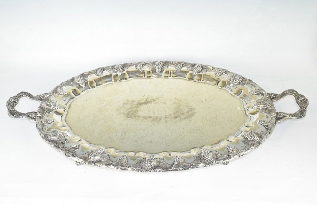 Silver Plated Grape Decorated Tray (1 of 6)