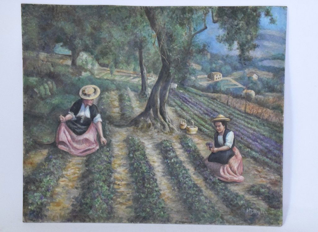 A. Stephen, Landscape in Oil on Masonite (1 of 8)