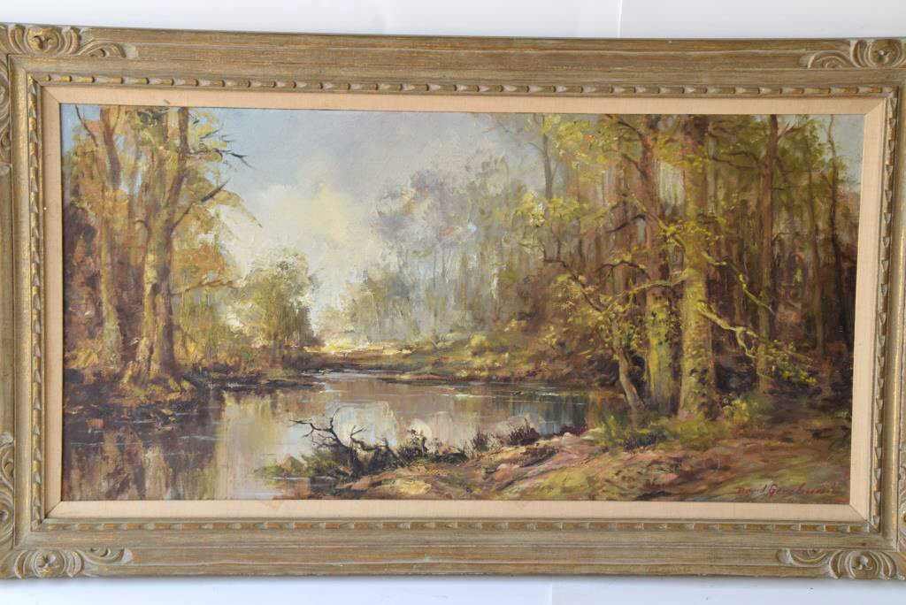 Oil on Canvas Landscape Signed David "Gershon"? (1 of 8)
