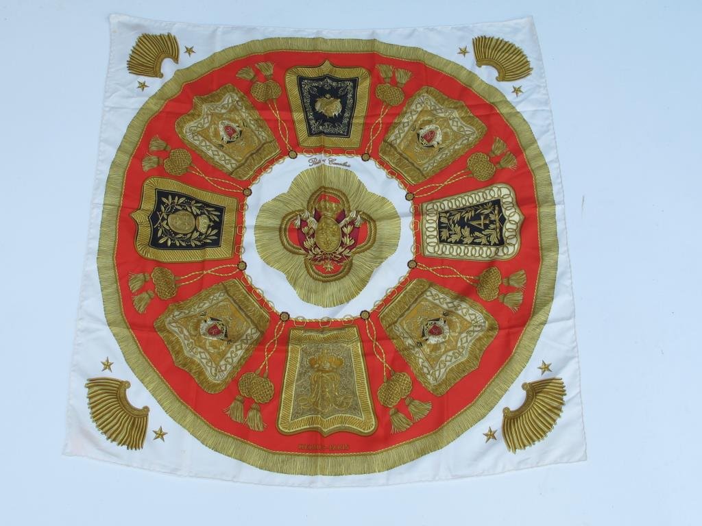 Hermes Silk Scarf "Poste et Cavalerie" Print (1 of 7)