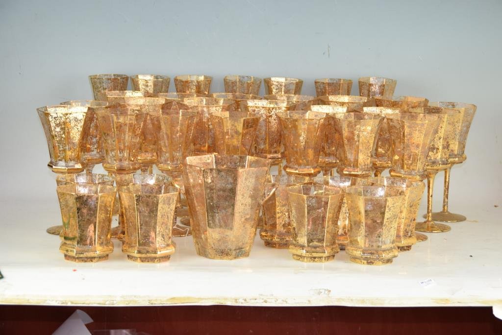 38 piece Gold Speckled Barware (1 of 9)