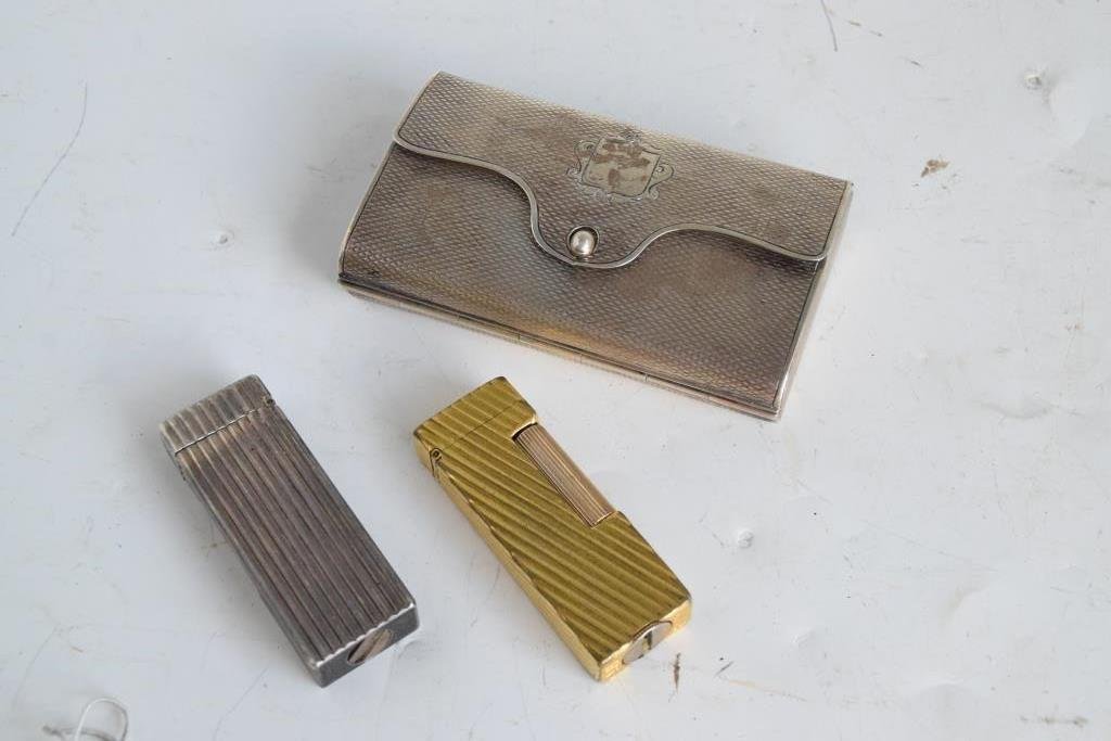 Lot 3 Pcs Two Dunhill Lighters, Russian Case (1 of 7)
