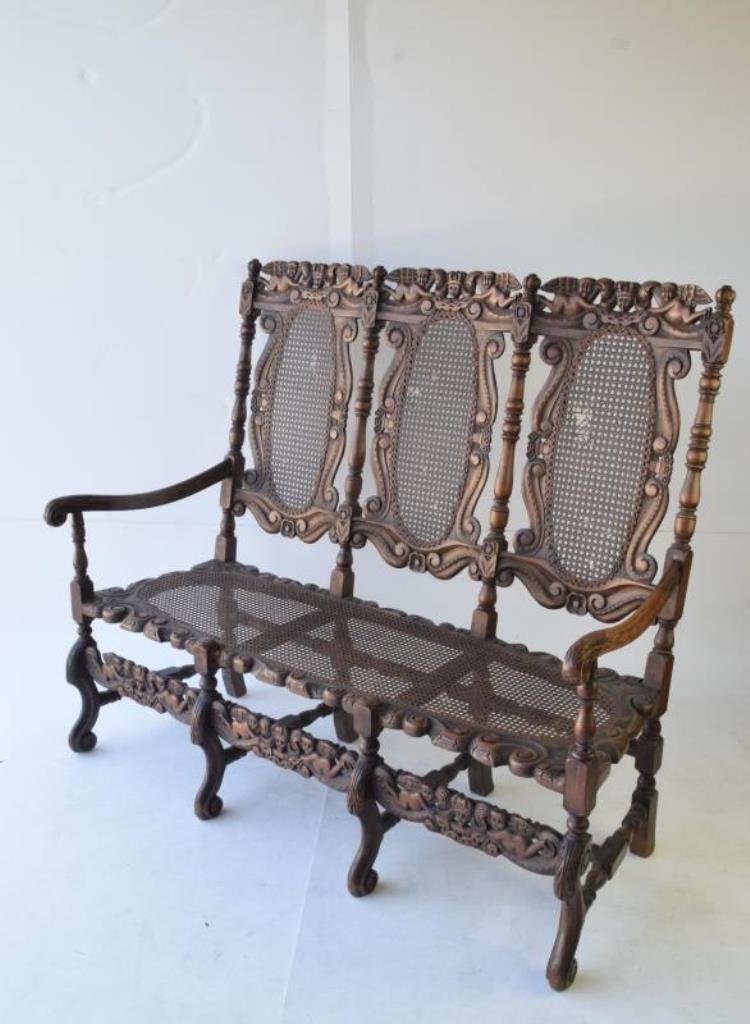 Oak Jacobean Style Settee (1 of 10)