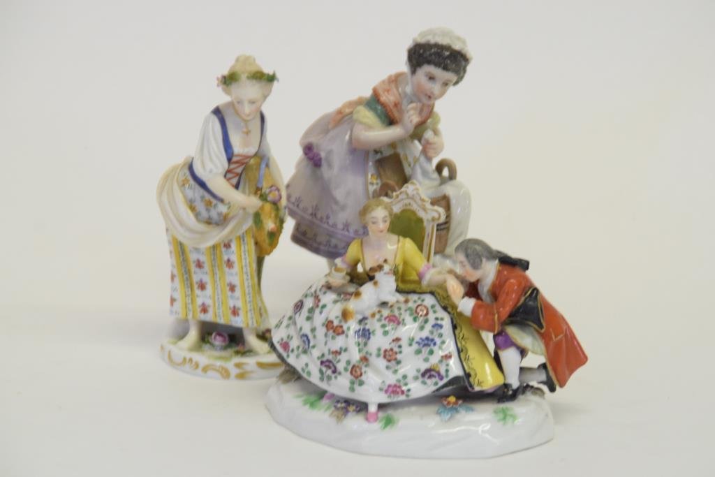 Three Dresden Porcelain Figurines (1 of 10)