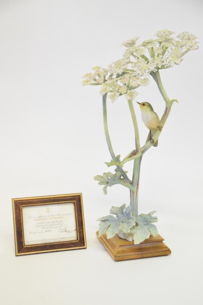 Royal Worcester Model of Chiff Chaff and Hogweed (1 of 9)