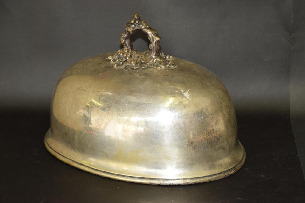 Domed Silver Plate Platter Cover (1 of 7)