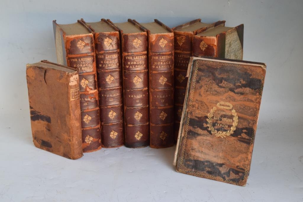Eight Leather Bound Books 18th, 19th, 20th century (1 of 9)