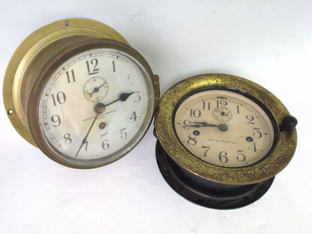 Two Ship's Clocks, Seth Thomas and Sestrel (1 of 8)