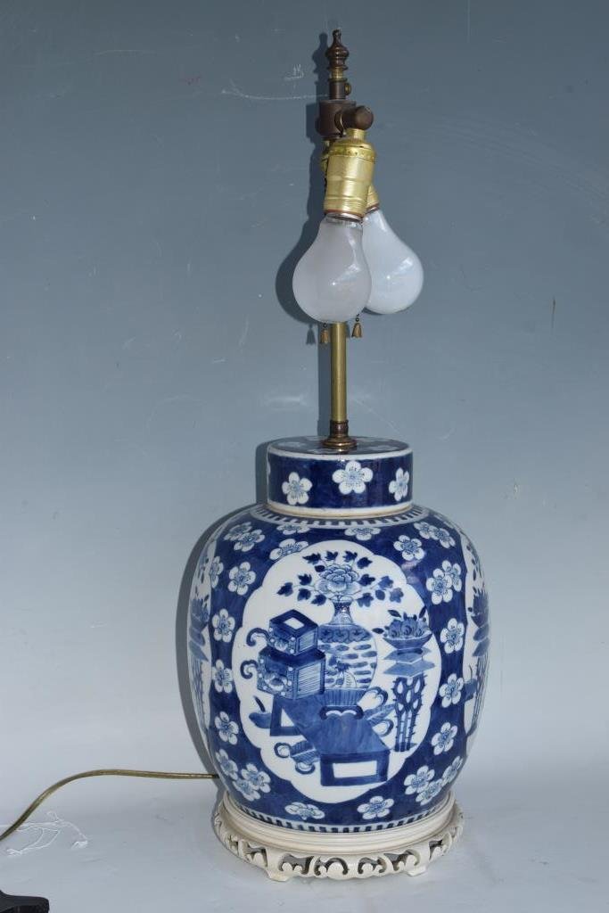Chinese Blue and White Porcelain Lamp (1 of 6)