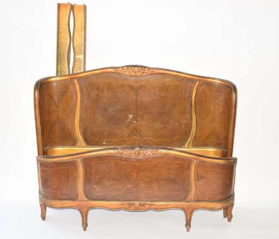 20th C. Semi-Antique Louis XV Full Size Bed Stand (1 of 10)