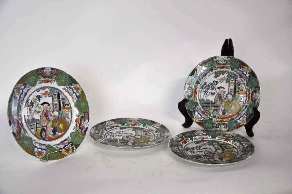 4 Masons Ironstone China Chinoiserie Plates (1 of 10)