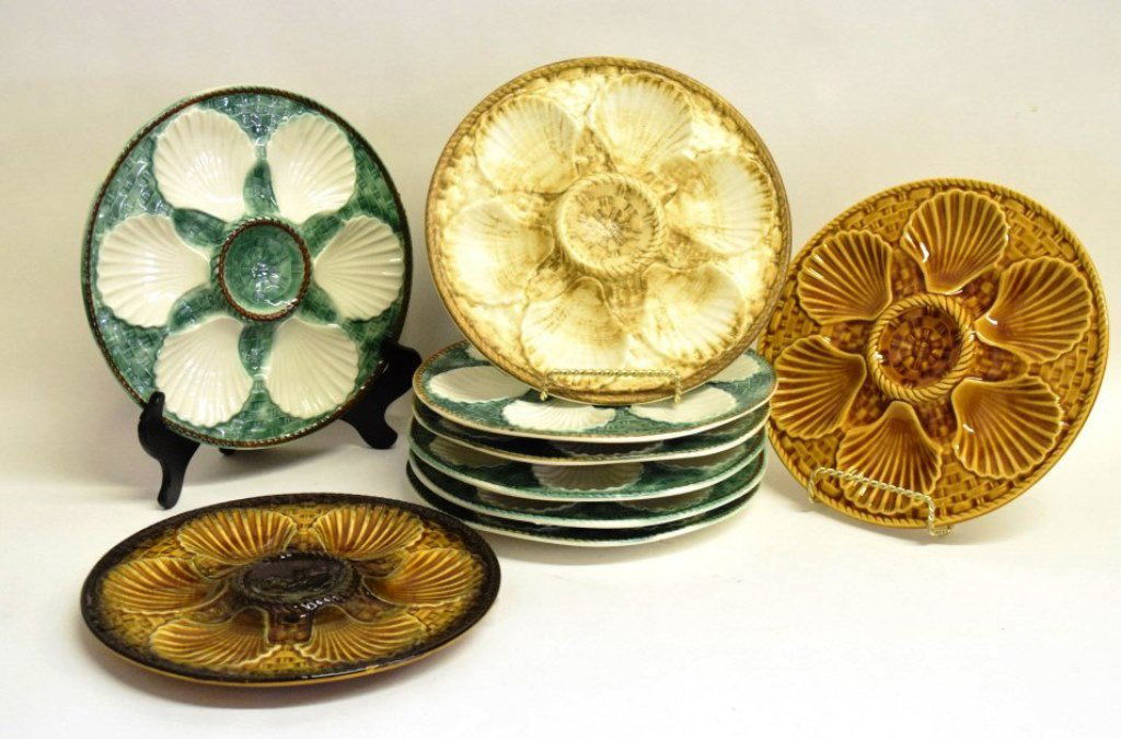 Group 9 French Longchamp Basket Weave Oyster Plate (1 of 9)