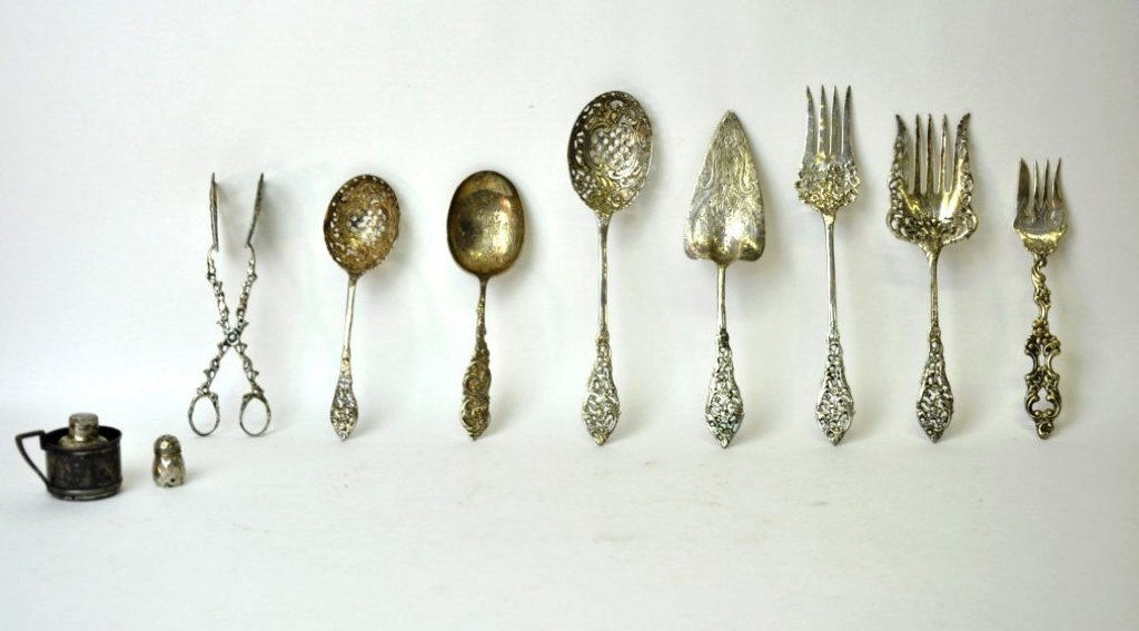 10 Pieces Sterling Silver Serve Ware (1 of 10)