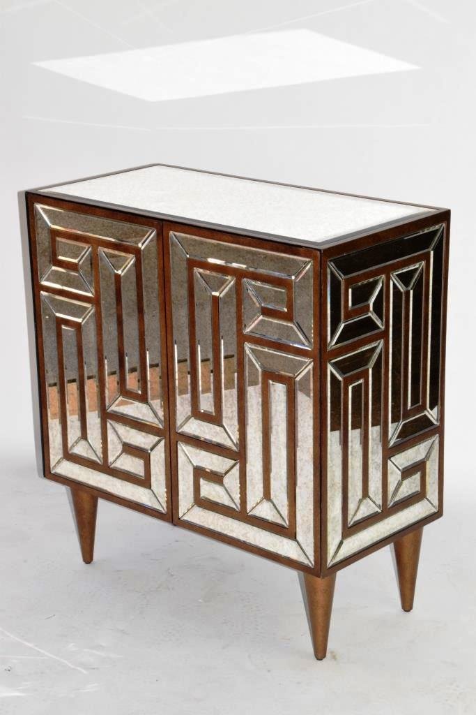 Mirrored Greek Key Meander Cabinet (1 of 5)