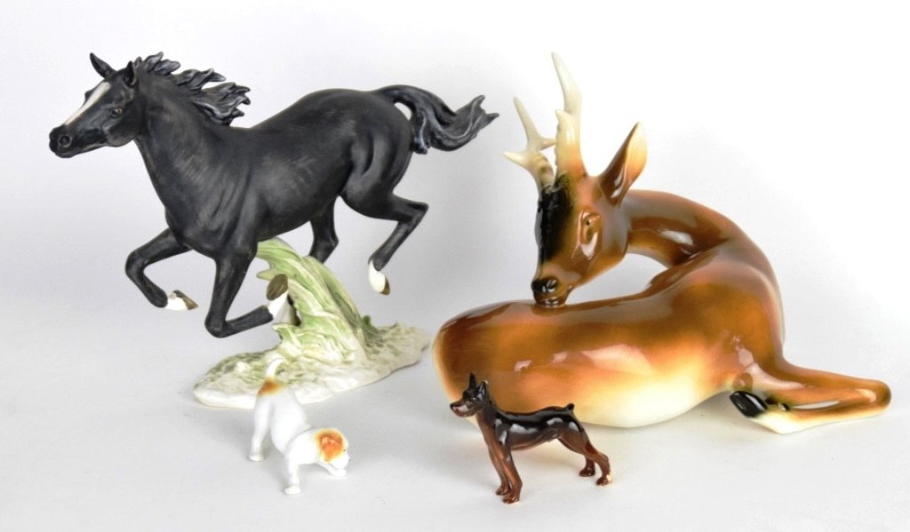 4 Porcelain Animal Figurines (1 of 10)