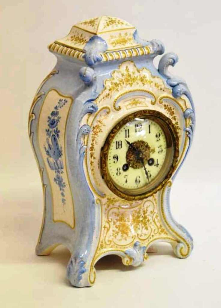 French L. Marti Porcelain Mantel Clock (1 of 10)