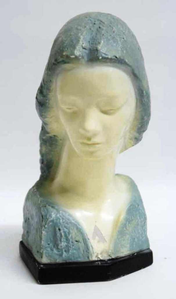 Victor Glinsky (1895-1975) Ceramic Painted Bust (1 of 8)