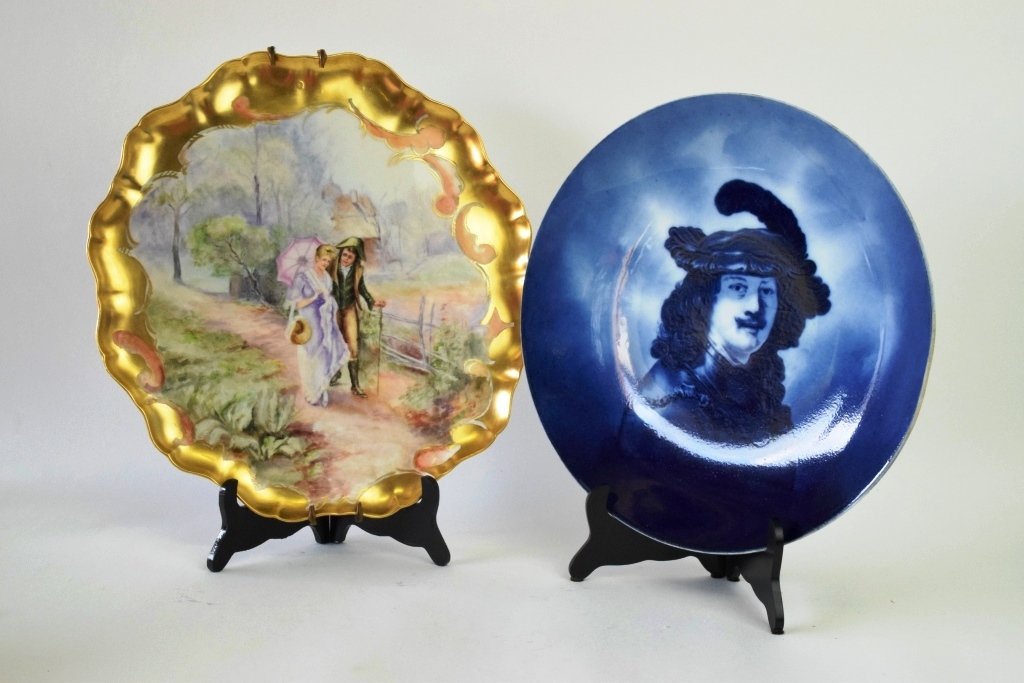 2 Painted Porcelain Chargers (1 of 6)