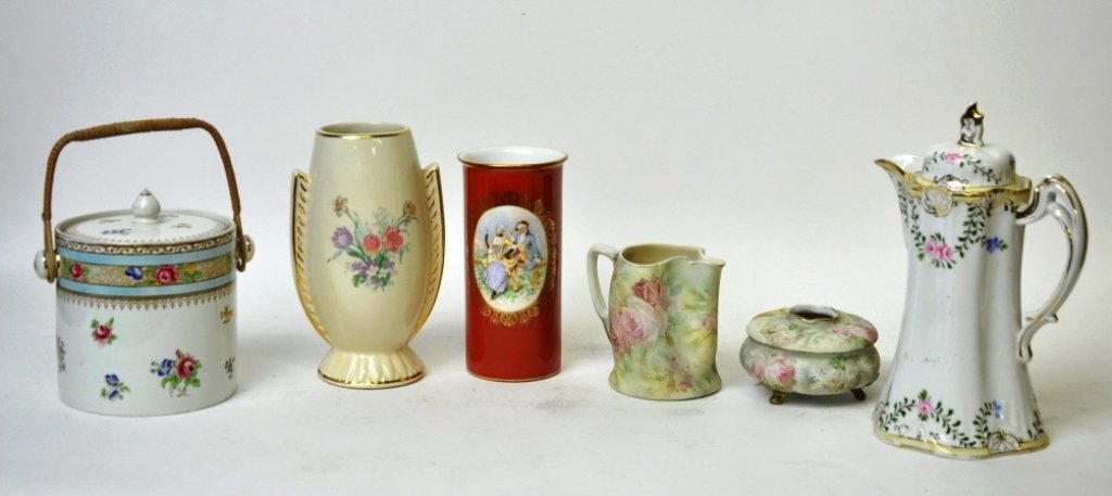 6 Pieces Porcelain Vases, Pitchers, Jars (1 of 10)
