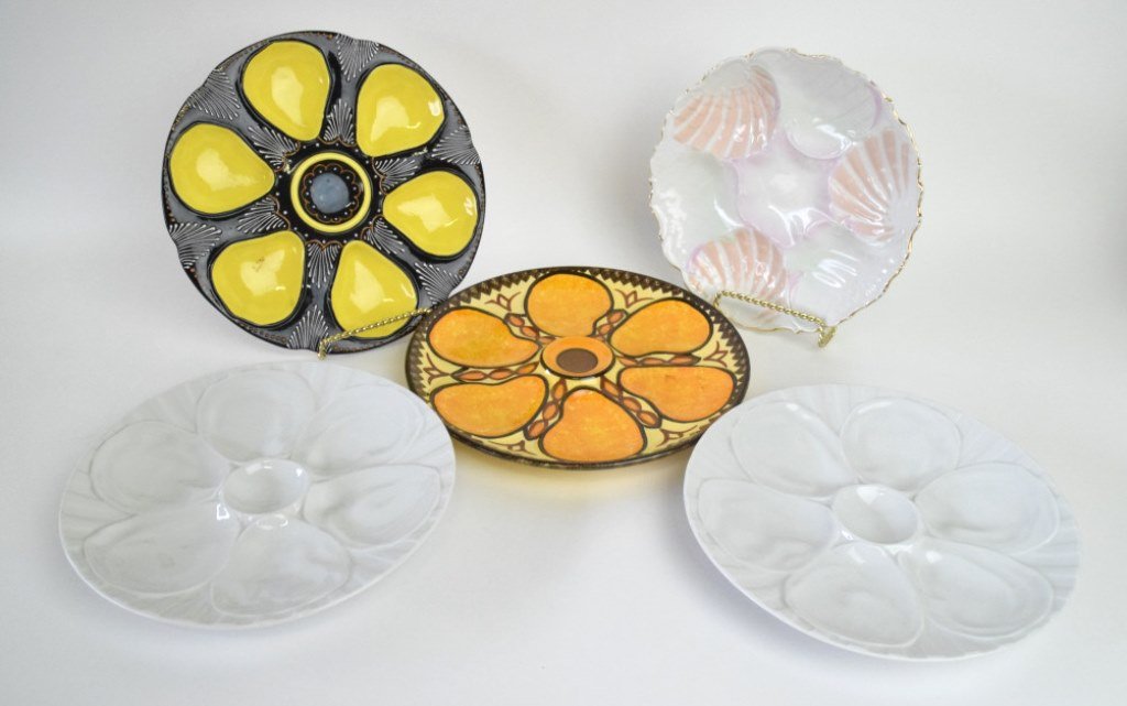 5 Porcelain Oyster Plates (1 of 10)