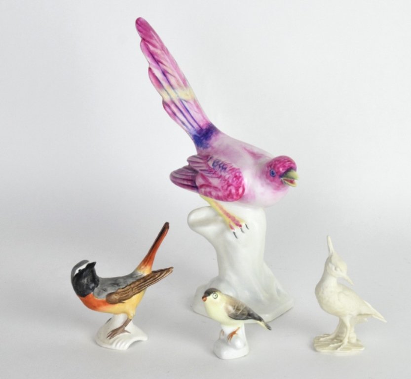 4 Porcelain Bird Figurines (1 of 9)
