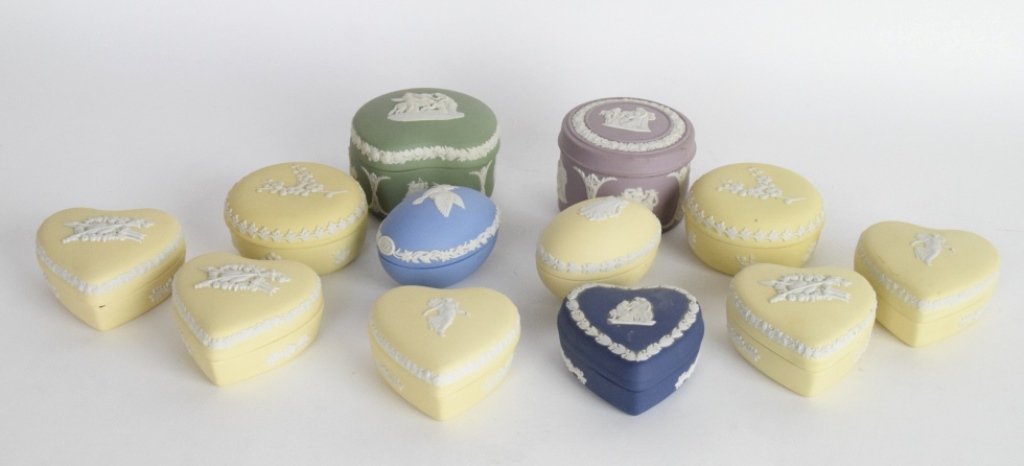 Group 12 Wedgwood Jasper Ware Boxes (1 of 9)