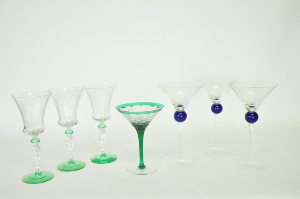 Group 7 Colored Glass Stemware (1 of 7)