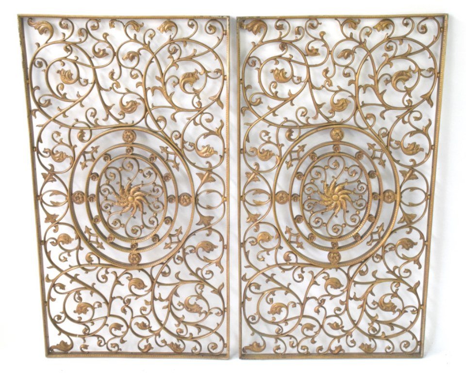 Pair French Cast Iron Panels (1 of 8)