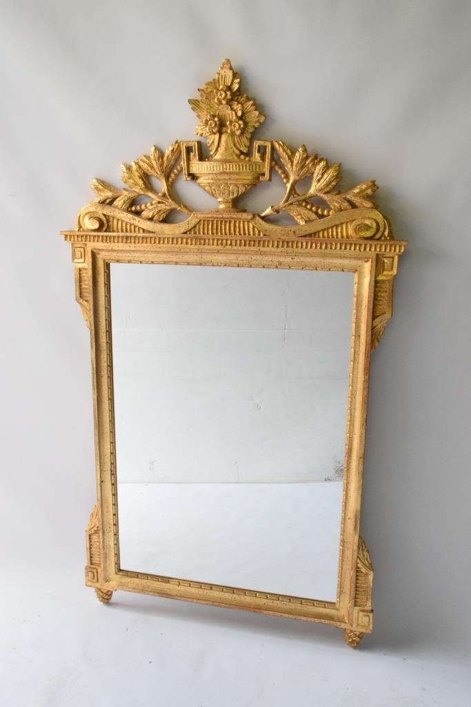 Gilt Wood Carved Italian French Style Mirror (1 of 9)