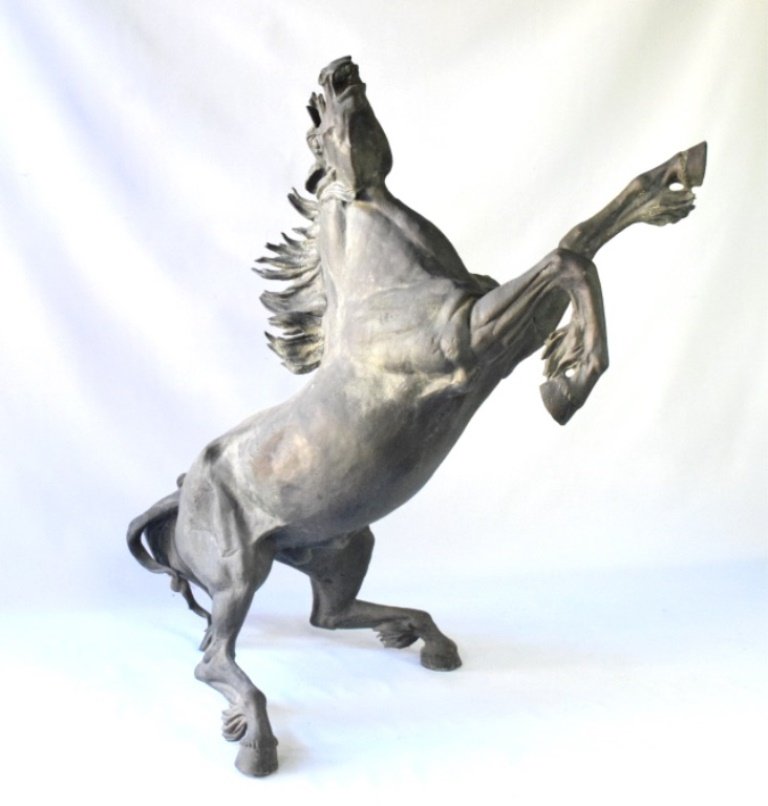 Bronze Rearing Horse Garden Sculpture (1 of 10)